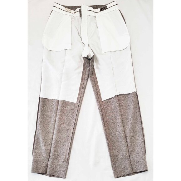 Canali Milano Mens Cashmere Wool  Flecked Pleated Pants Trousers Brown 56 NWOT - Picture 11 of 11